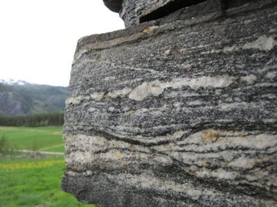 This is granite - up close and personal. Foundations on a Norwegian barn.