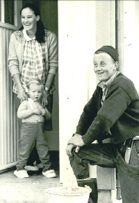 Janet, Ann Kristin og Olav, Rygnestad, 1966.