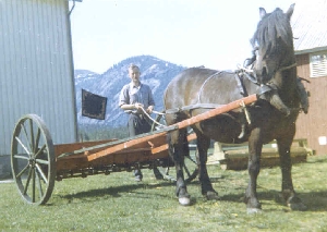 Olav og blakken klar til dyst.