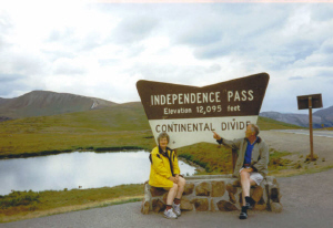 Olav og Janet ved Independence Pass, 1998.