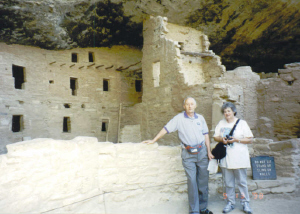 Olav, Kristin og Janet i Mesa Verde, 1998.