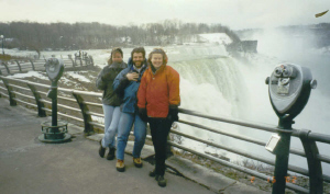 Kristin, Rob og Hild ved Niagara Falls, New York, USA.